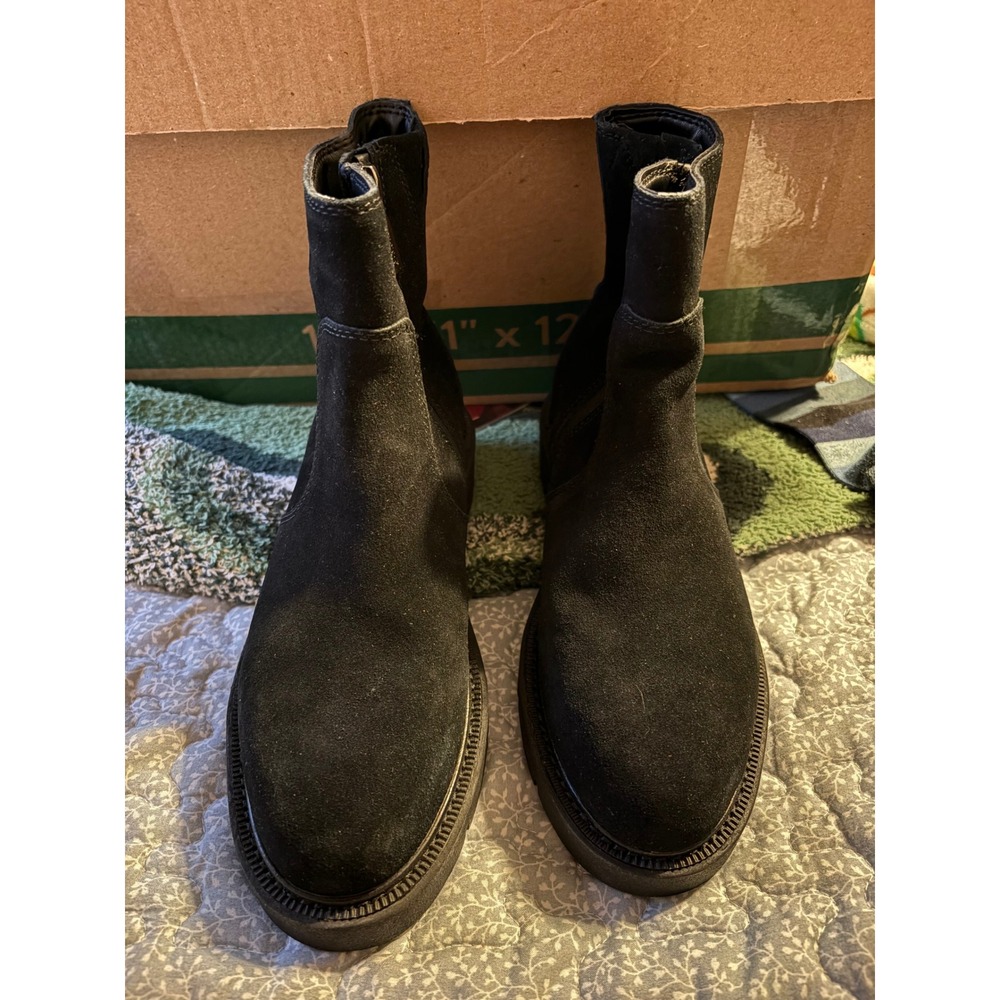 Blondo Moona Ankle Boots Women 6M Black Waterproof Suede Lug Sole MOON01SD